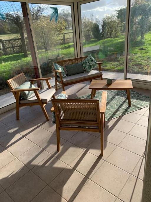 Gite 3 Etoiles Les Gourlines Avec Balneo, Veranda, Piscine Et Garage Аверм Экстерьер фото